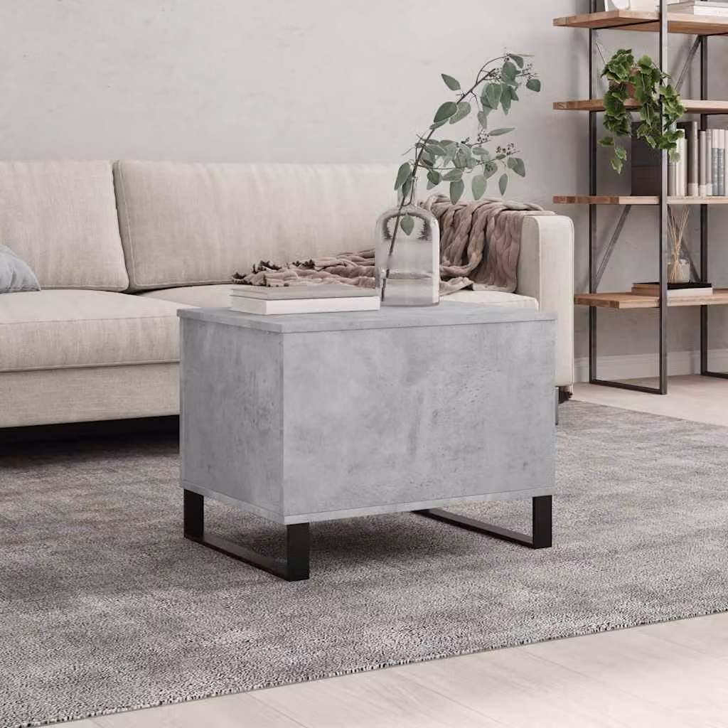 vidaXL Tavolino da Salotto Moderno Grigio con Meccanismo a Sollevamento L/P/H: 60 x 44,5 x 45 cm