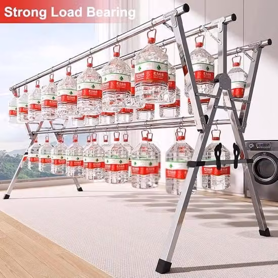 Droogrek opvougbile per abitazione, stend ariabile per bucato, corda per bucato retrattile, stend ariabile per abitazione in acciaio inossidabile, asse da stend ariabile pieghevole per interni ed esterni