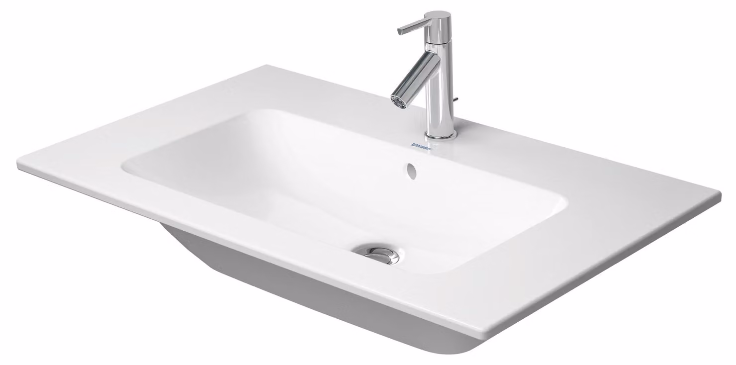Duravit ME by Starck lavabo pour meuble, avec trop-plein, sans trou pour robinet, 830mm, 233683AA60, 233683AA60