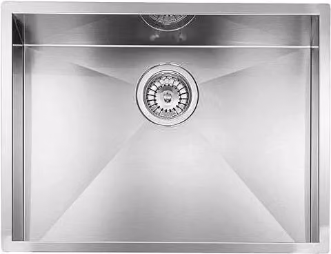 Lavello da incasso Slim FiloQuadra 1 vasca in acciaio inox AISI 304 colore Inox Satinato L: 57 cm, P: 45 cm
