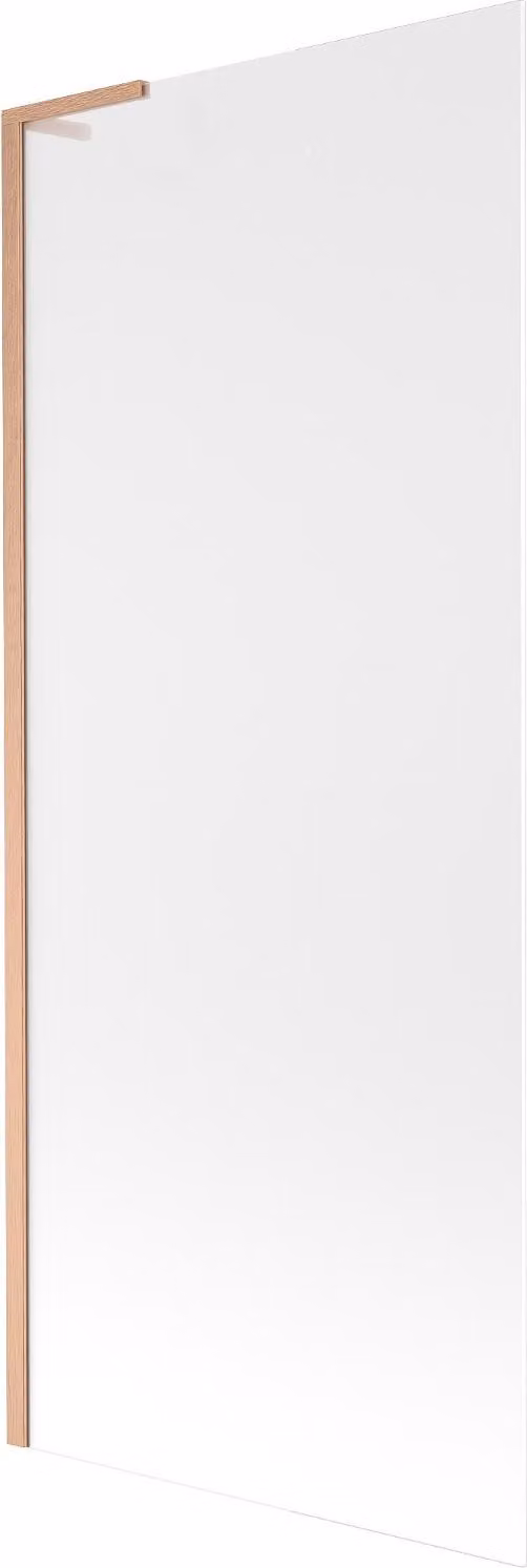 Mexen Next L paratia per vasca 1 anta 80 x 150 cm, ghiaccio, rame spazzolato - 895-080-000-03-30-65