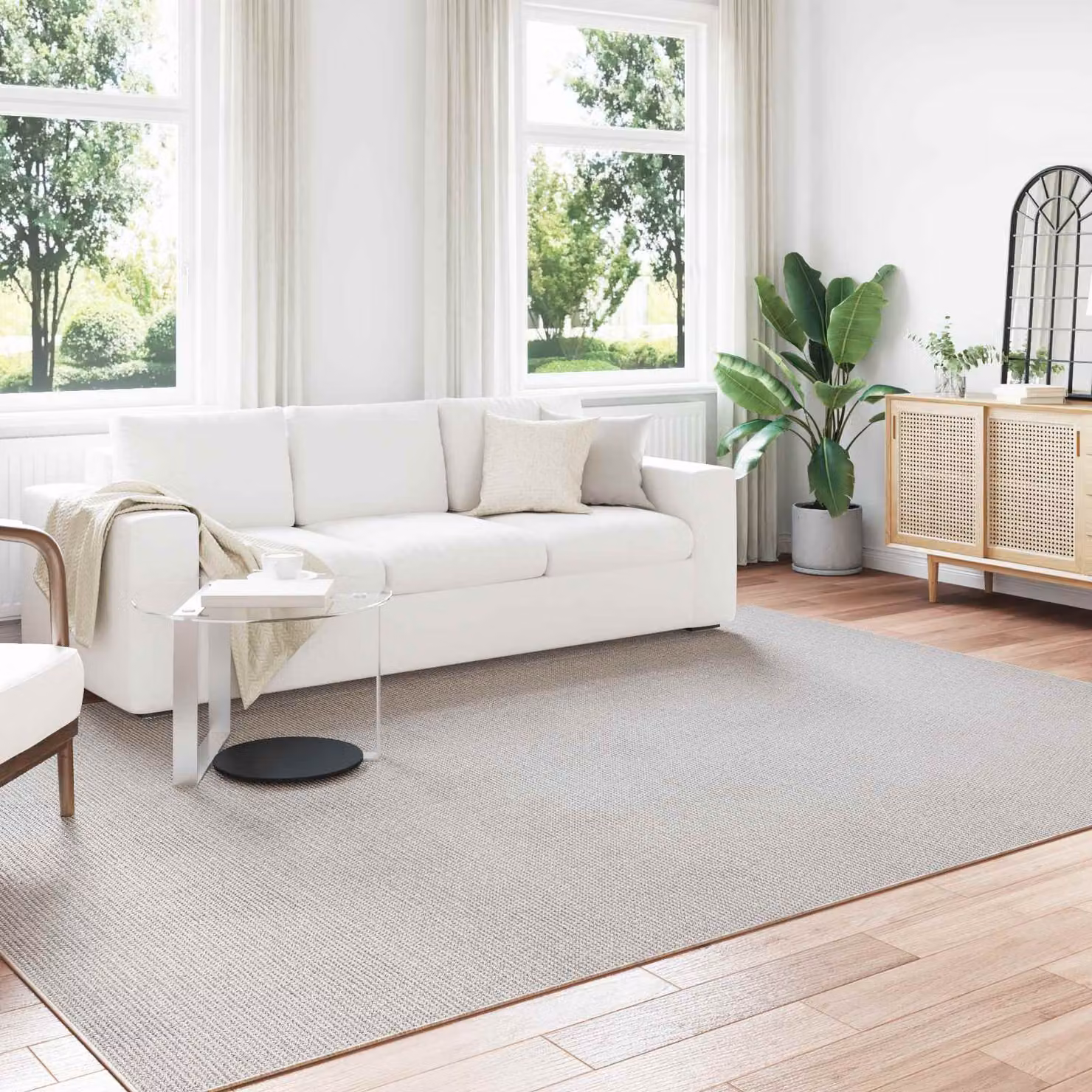 Tappeto rettangolare moderno LUGO vidaXL color beige in poliestere, L: 280 cm, P: 200 cm