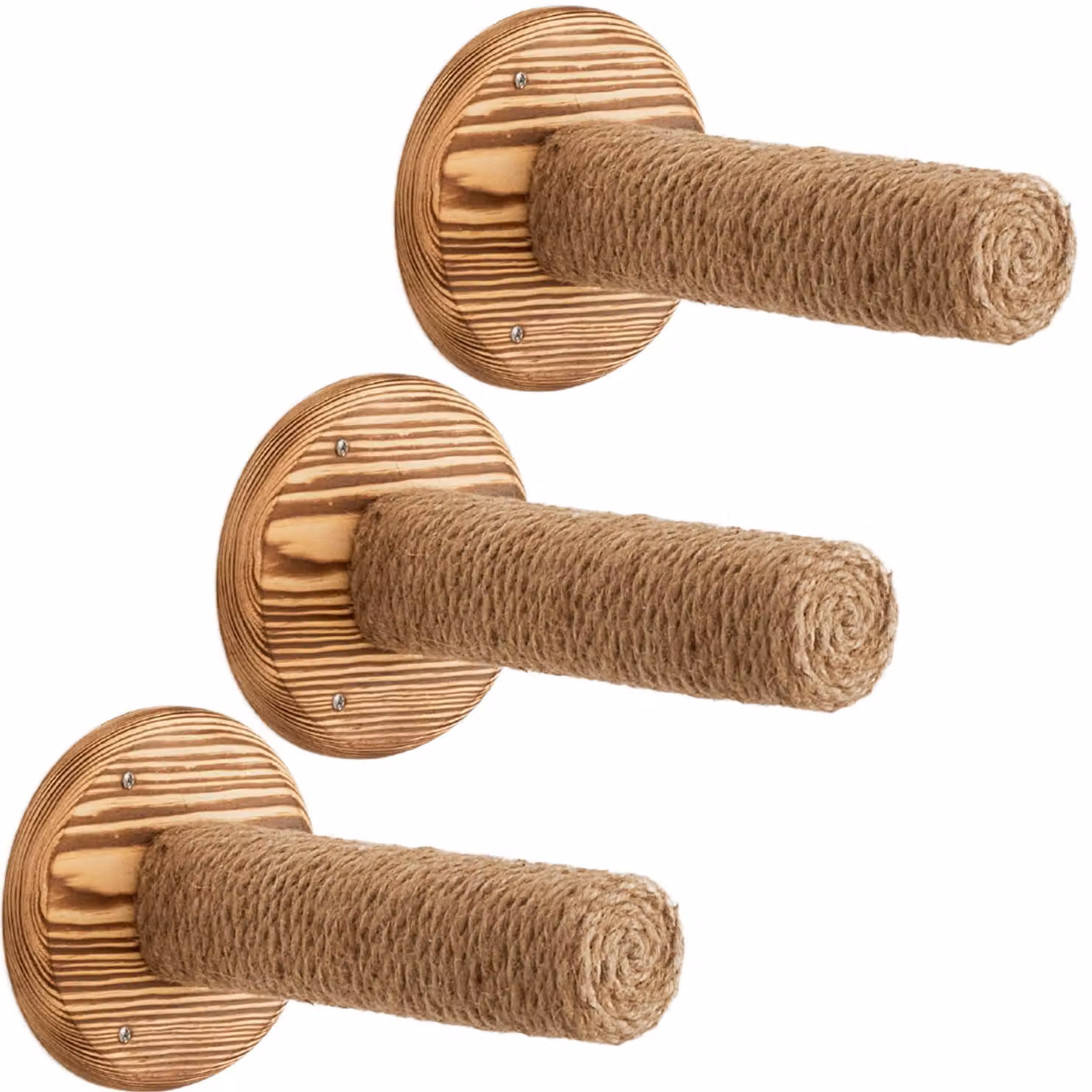 Elzusha - Set di 3 mensole a muro per gatti, realizzate in sisal