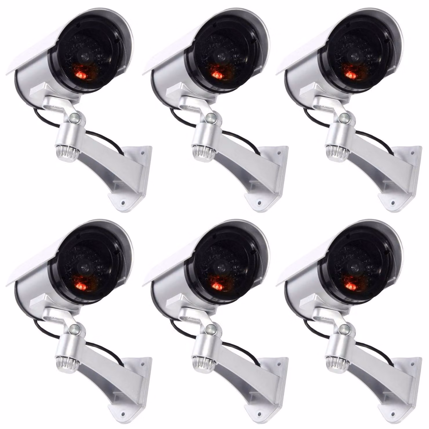 6 telecamere di sicurezza con LED a infrarossi e lampeggiante