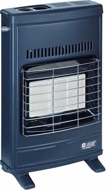 Stufa ad Infrarossi Metano Ventilata a Parete 4 200 W Colore Grigio Sicar
