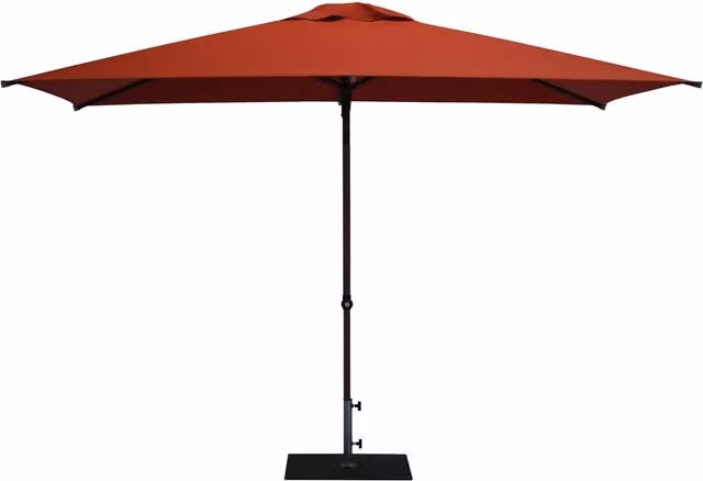 Ombrellone da Giardino 3x2 m Palo Ø38 mm in Alluminio Effetto Legno Tessuto Olefin Trend Wood Terracotta