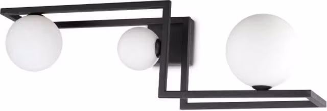 Lampada Da Soffitto Angolo Pl3 Nero Ideal-Lux