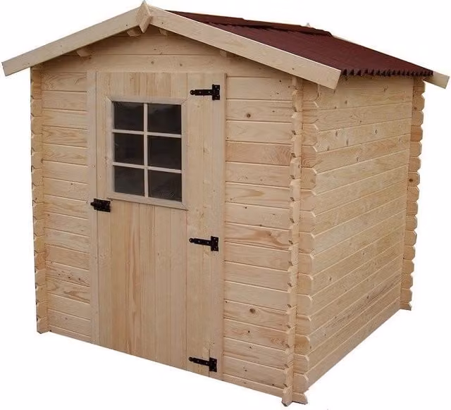 Casetta in legno massello Foresta Modello Alpina marrone, struttura a incastro 20 mm, L 195 x P 195 x H 197 cm, senza pavimento