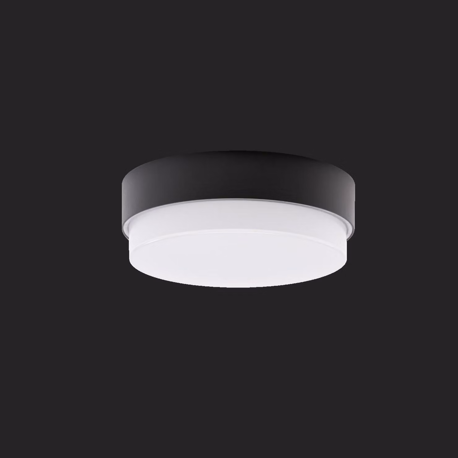 OSMONT TRI57773 TRITON 1 apparecchio industriale da soffitto/parete in plastica nero/bianco IP65 4000 K 14W LED combinazione di emergenza 3 h