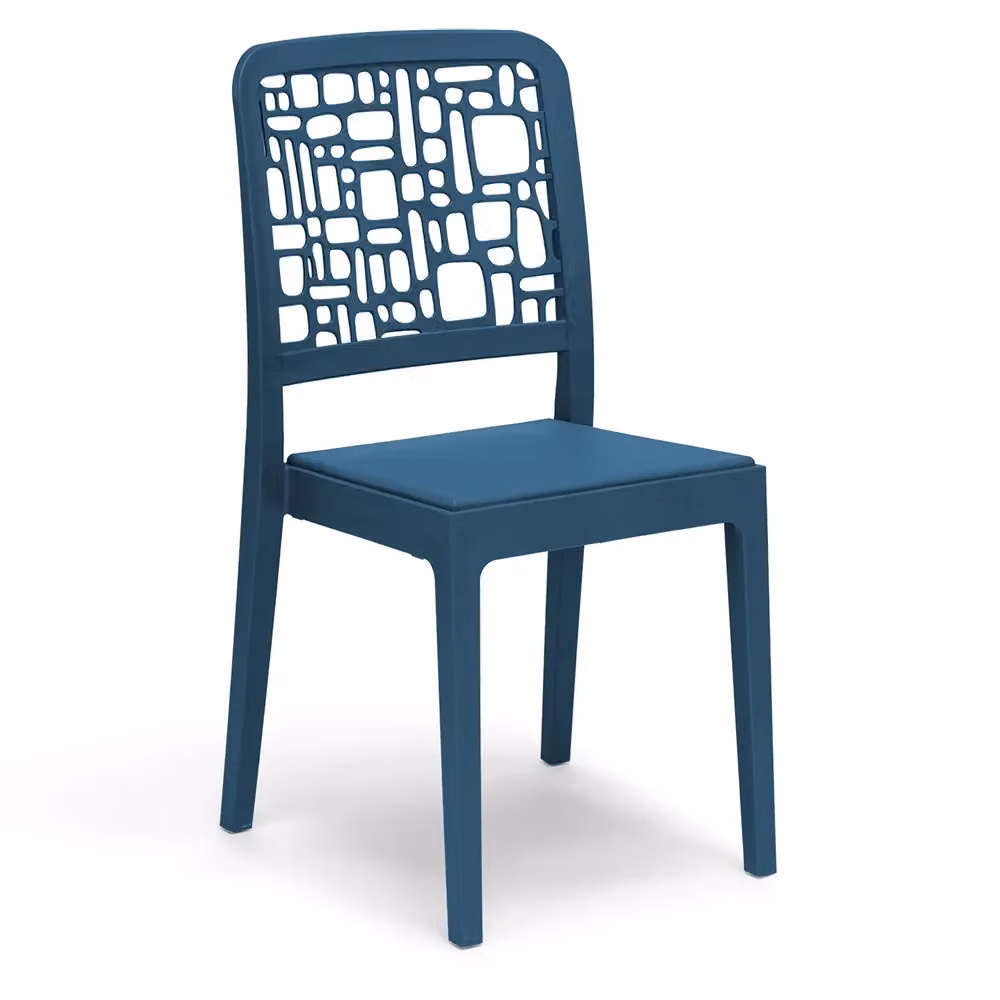 Set di 2 sedie impilabili MEDEA Redokasa in polipropilene color Petrolio con design moderno per cucina, giardino e sala da pranzo – 2