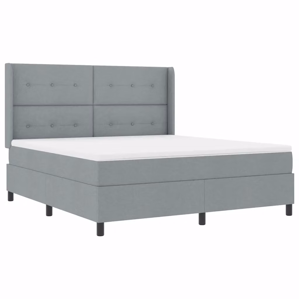 Letto a molle con illuminazione LED vidaXL in tessuto grigio, L/P: 180 x 200 cm – 2
