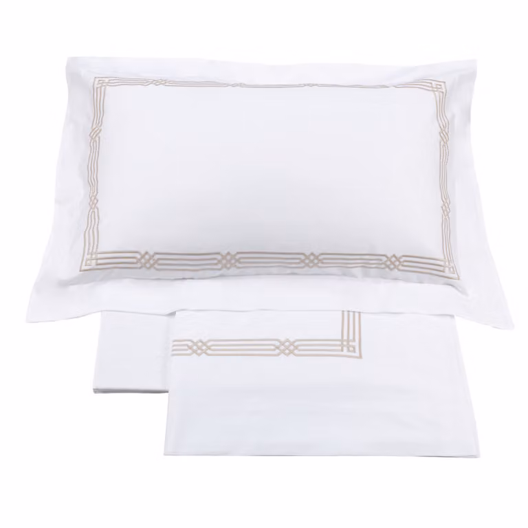 SERBELLONI Completo letto - Taglia: 2 piazze,Colore: SERBELLONI - BIANCO/CORDA