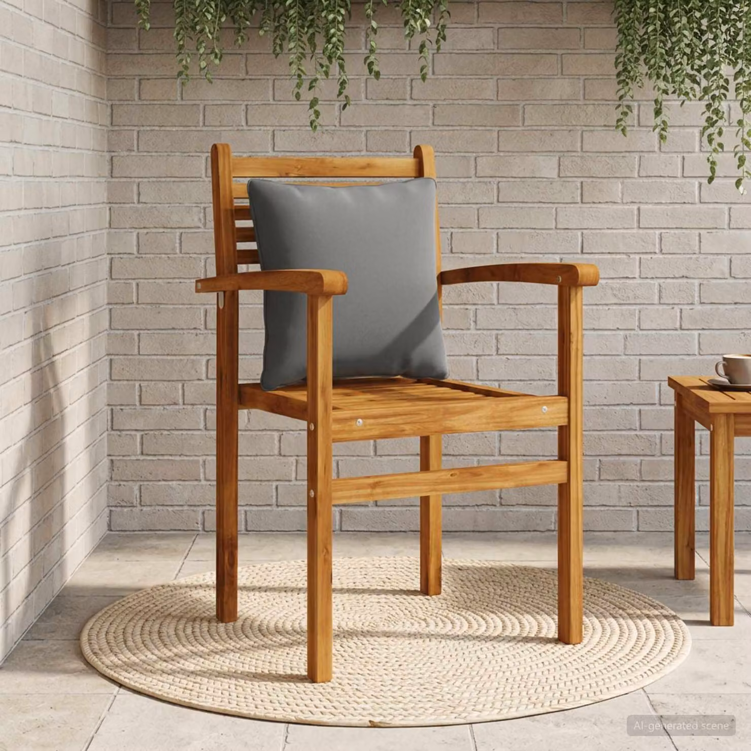 Cuscino per schiena vidaXL PUTTEN in poliestere, colore antracite, con rivestimento lavabile e resistente ai raggi UV