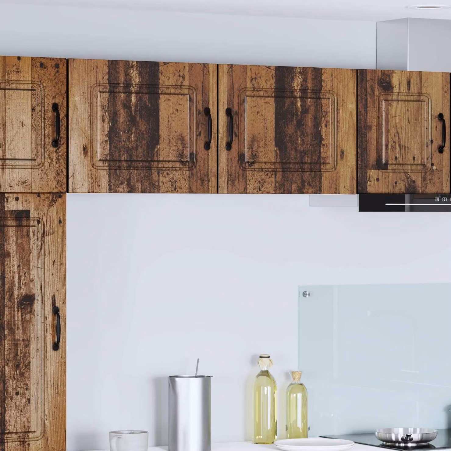 vidaXL Pannelli per lavastoviglie Kalmar in legno effetto vecchio marrone, set da 2 pezzi