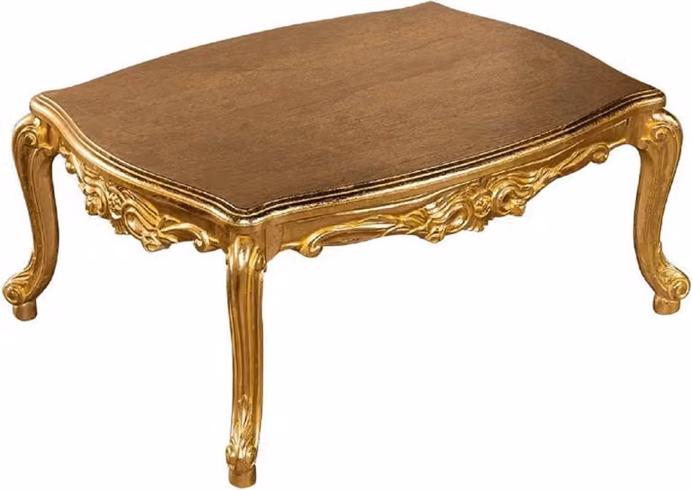 Casa Padrino tavolino barocco oro - Tavolo da salotto in legno massiccio fatto a mano - Magnifici mobili da salotto in legno massiccio in stile barocco