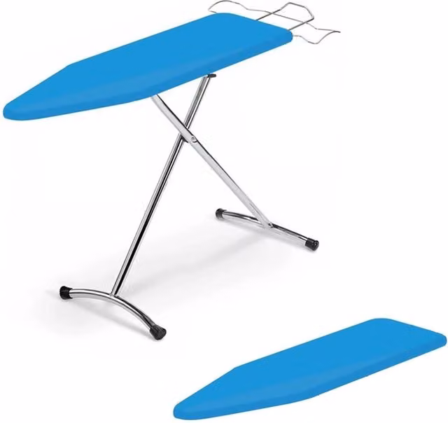 Asse da stiro Relax Top House blu con copertina di ricambio e altezza regolabile