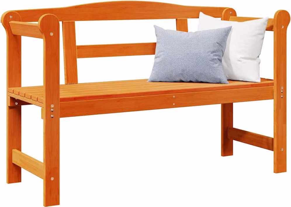 Panchina da esterno Marrone 119 x 44 x 76 cm Pino massello
