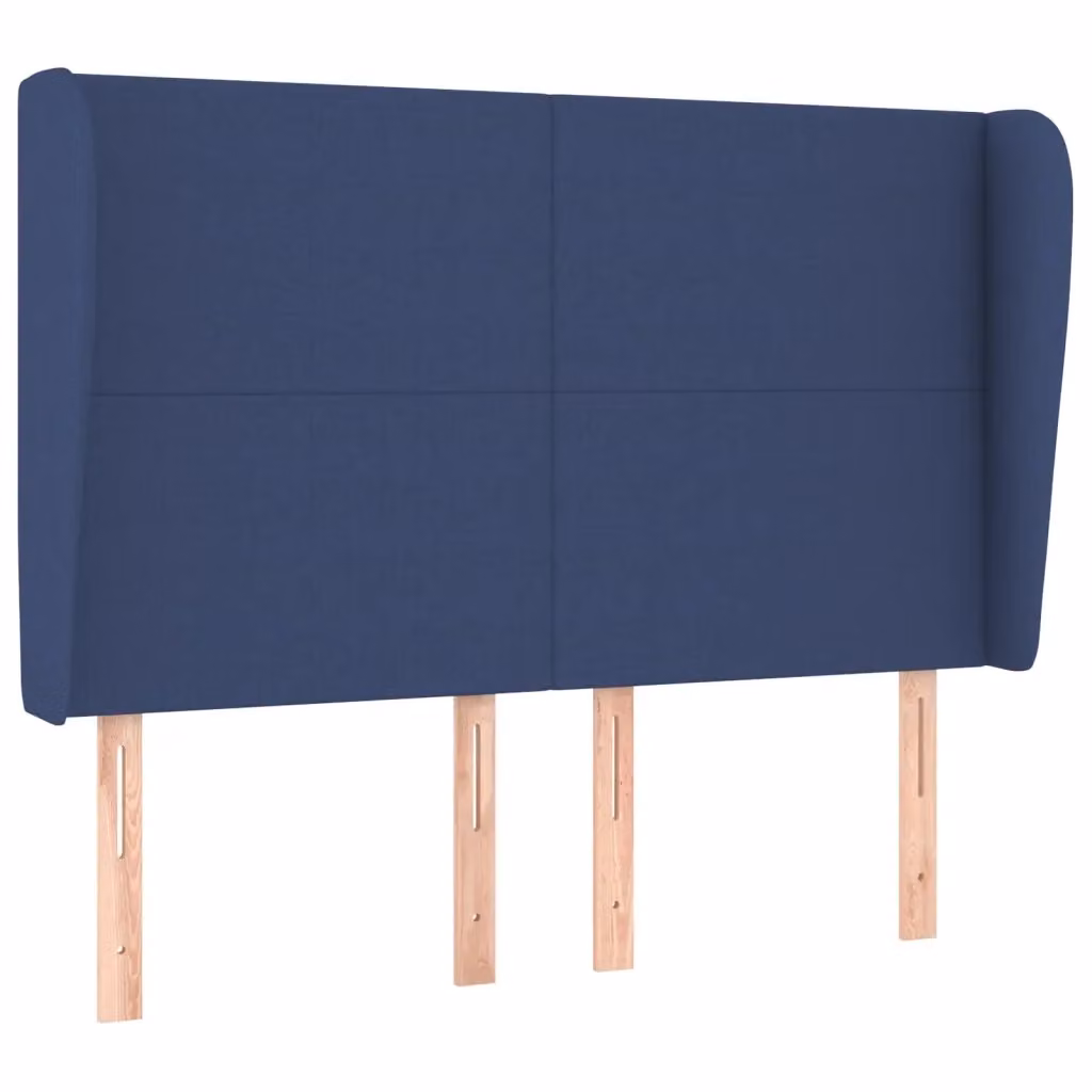 Testiera ad orecchio Design Mania in tessuto blu L: 147 cm, P: 23 cm, H: 118/128 cm – 2
