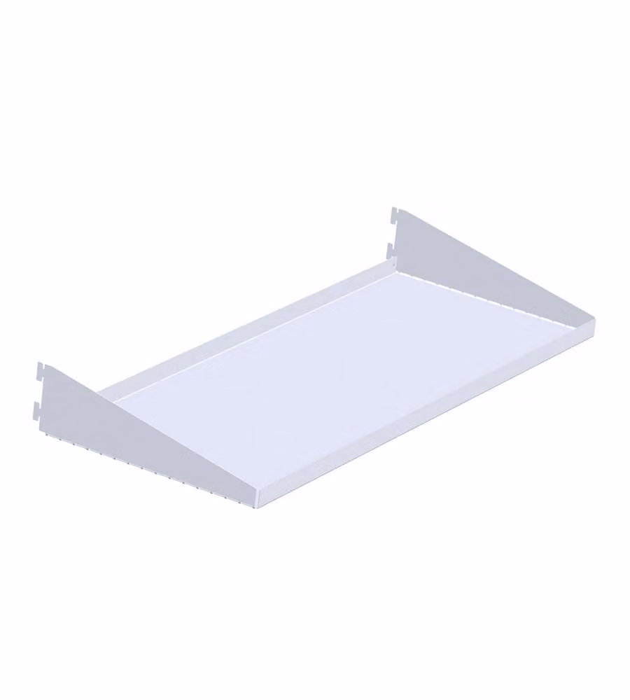 Ripiani multiuso, reversibili, con reggimensole integrate - bianco - 2 pz.