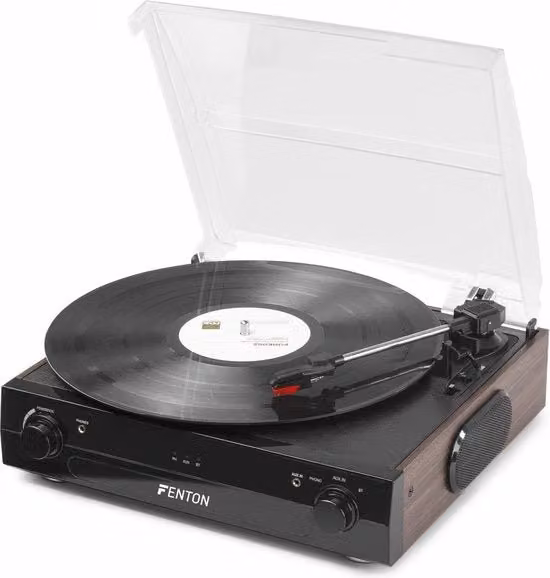 Letto Vinyl con Bluetooth, Altoparlanti Integrati e Porta USB - Nero