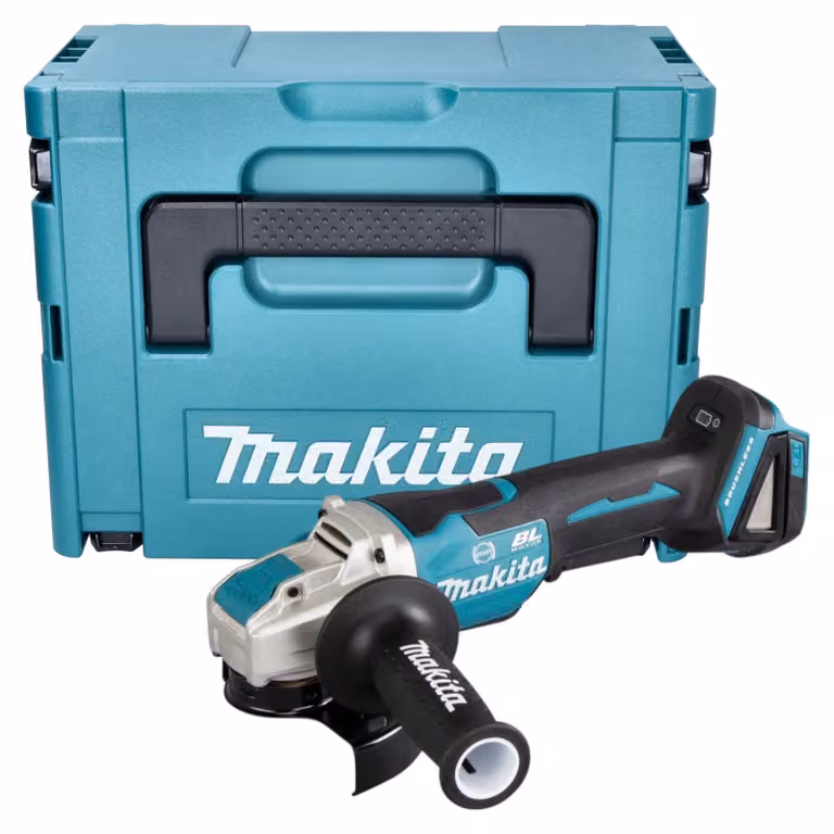 Makita DGA 520 ZJX1 Smerigliatrice angolare a batteria 18 V 125 mm X-LOCK Brushless + Makpac - senza batteria, senza caricabatterie