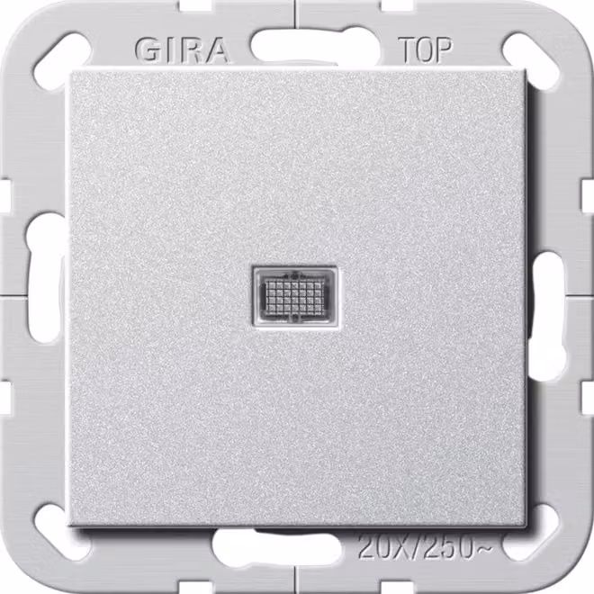 Gira 283426 Interruttore a bilanciere Off 2p di comando 20 A Sistema 55 Colore alluminio