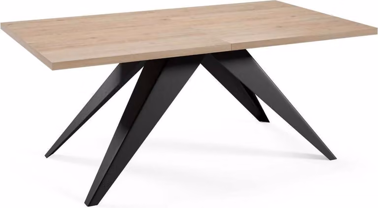 FURNLUX Tavolo da pranzo Vento Brown 80cm / Colore principale: Beige / Dimensioni: 80 x 76 x 240 cm
