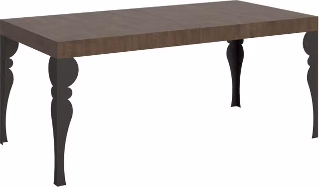 Tavolo allungabile rettangolare Itamoby moderno in legno e metallo, L: 90 cm, P: 180-284 cm, H: 77 cm, Colore Antracite e Noce – 1
