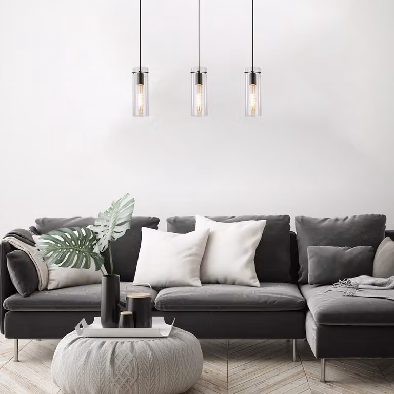 Rabalux 5258 Luce a sospensione 1 spot Acantha, E27, nero, rotondo, moderno, ø90mm
