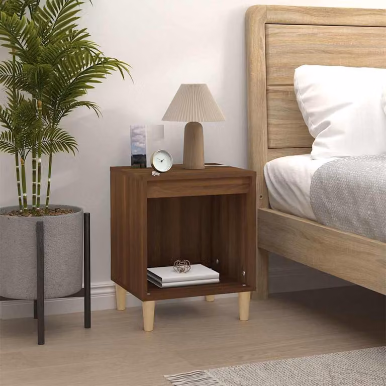 Comodino moderno vidaXL in rovere marrone L 40 cm, P 35 cm, H 50 cm