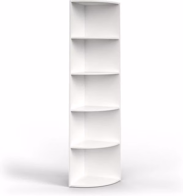 Scaffale angolare Ecki Vicco Bianco con finitura rovere opaca L/P/H: 40 x 40 x 180 cm