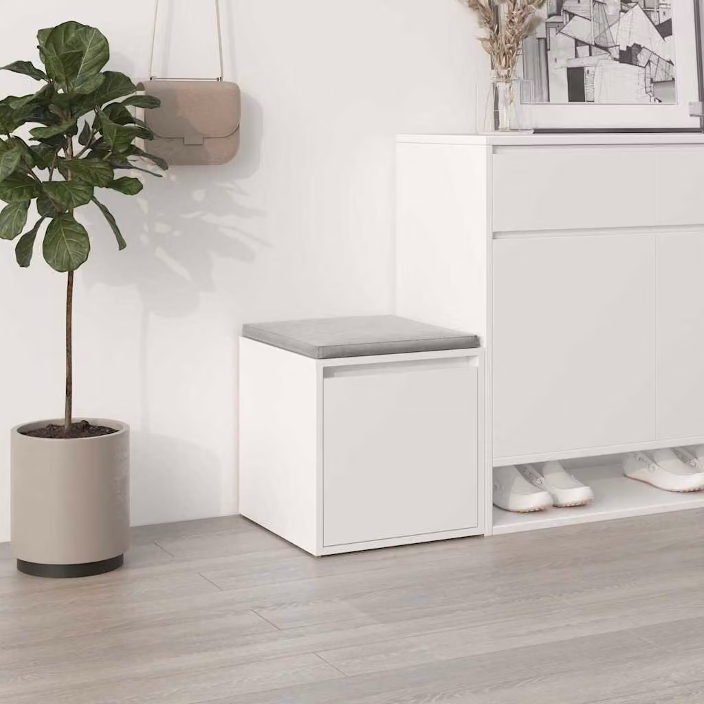Cassetto Contenitore vidaXL Bianco in Legno e MDF L/P/H: 40,5 x 40 x 40 cm