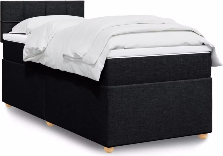 Maison Exclusive - Giroletto a Molle con Materasso Nero 90x190 cm in Tessuto