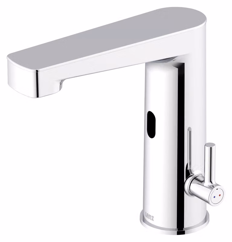 Miscelatore per lavabo con sensore, cromato, girevole, a comando touchless