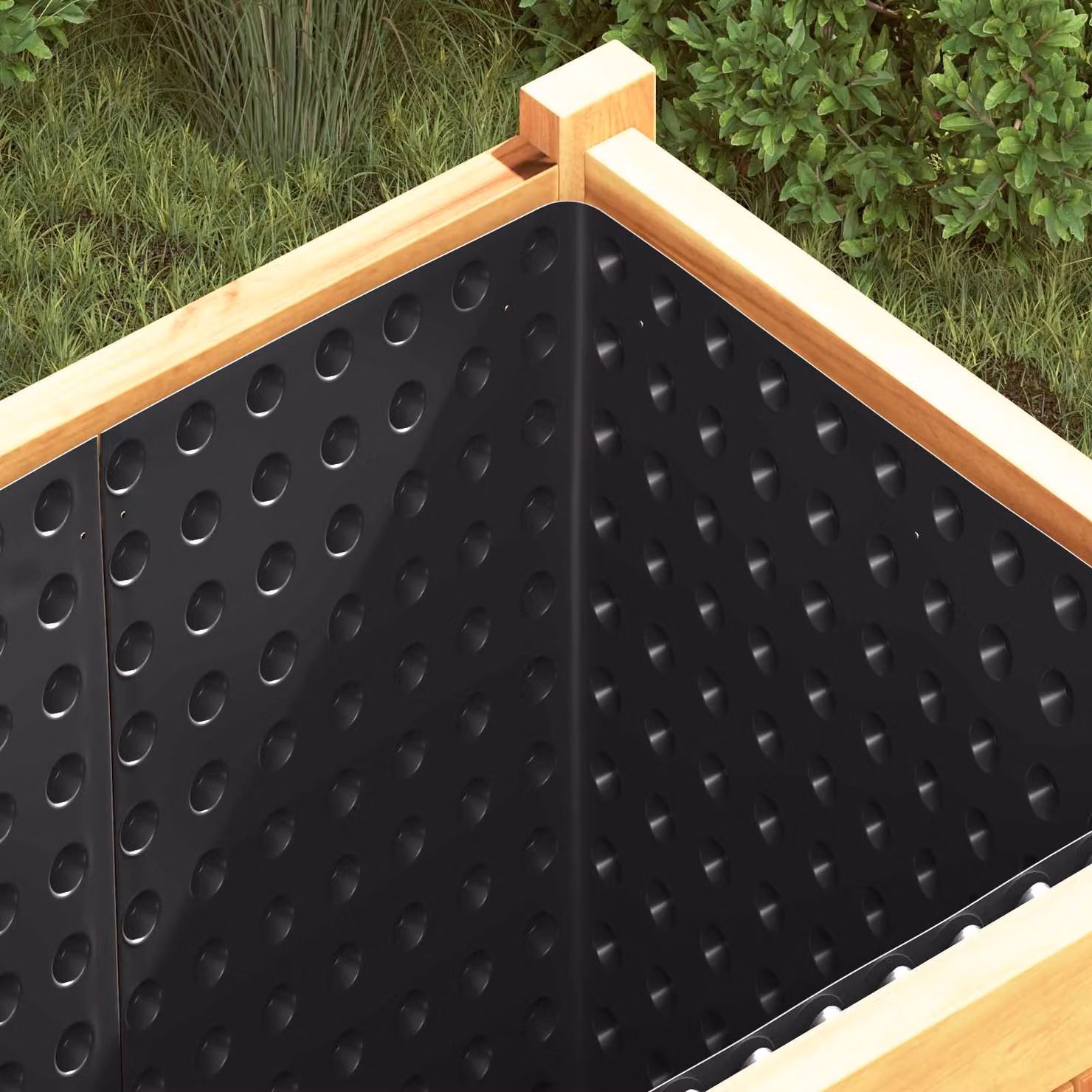 Foglio di drenaggio stampato vidaXL in HDPE nero, 1 x 20 m