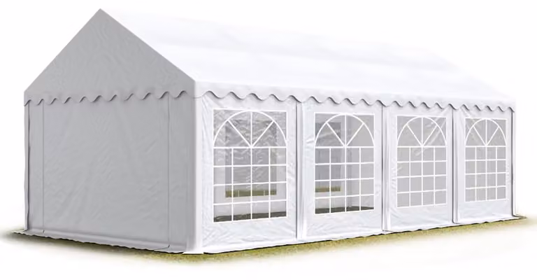 TOOLPORT Tendone per feste 3x8 m PVC bianco 100% impermeabile Tendone da esterno Tenda party