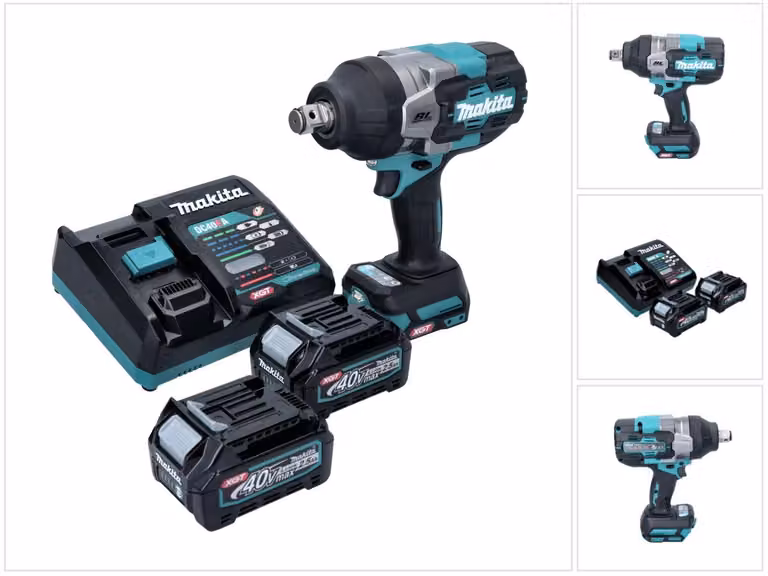 Makita TW 001 GD201 Avvitatore a impulsi a batteria 40 V max. 1800 Nm Brushless XGT + 2x batteria ricaricabile 2,5 Ah + caricatore