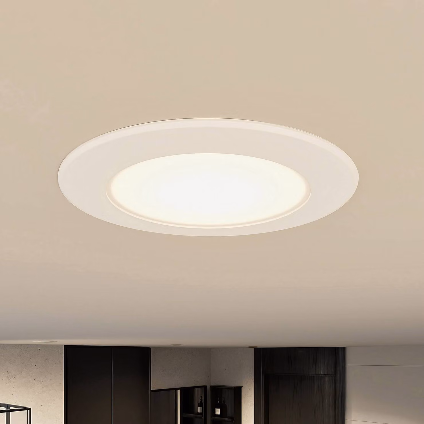 Prios Luci LED da incasso Rida, set di 10, bianco, 12 cm, CCT, IP44 Rida PRIOS, dimmerabile, Bianco / Opale, Bagno, Alluminio, Moderno