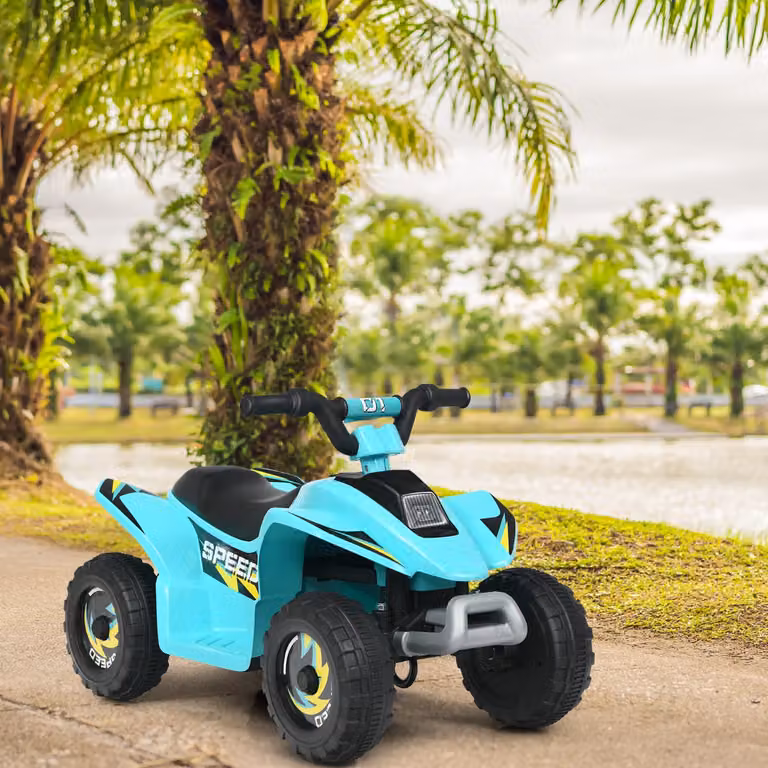 Mini Quad ATV Elettrico Costway per Bambini con Batteria 6V, Colore Blu