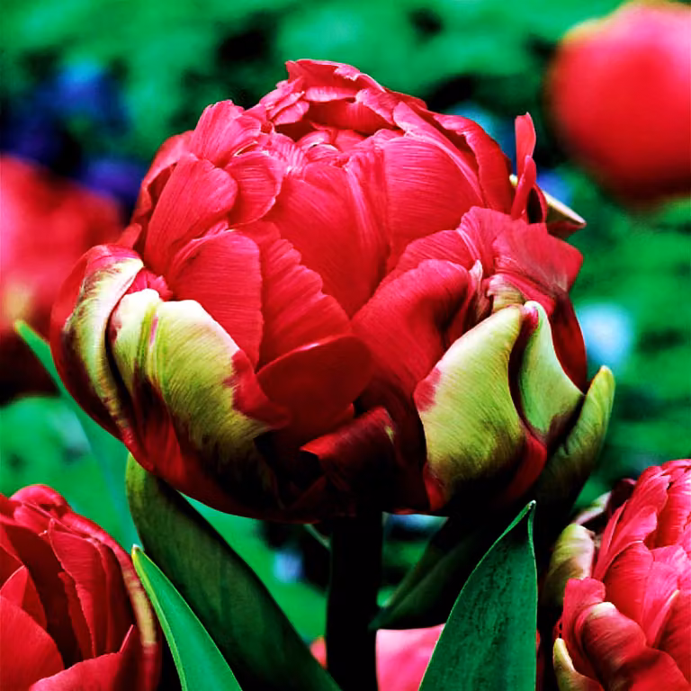 Tulipani Fiore Bulbi Fiori Tulipano di ghiaccio Tulipano doppio Renown Unico 5 pz.