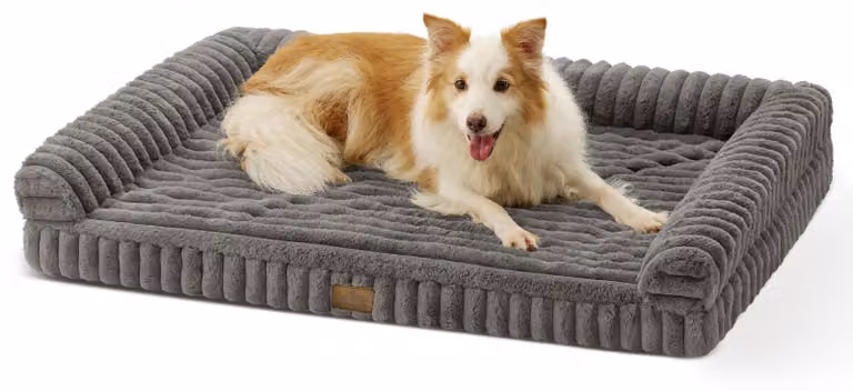 Letto ortopedico per cani di grossa taglia - 110x80x17 cm - Grigio
