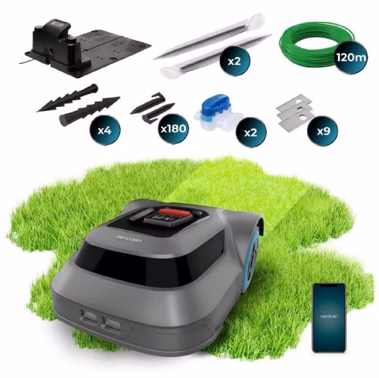 Robot tosaerba Cecotec Conga GrassHopper 500 Map Connected Motore Digital Brushless Per superfici fino a 500 m2 Pendenza massima del 45% App Control