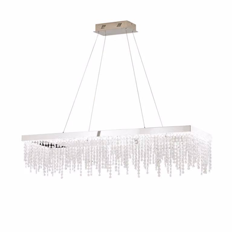 Lampada a sospensione LED Antelao 5100lm cromo, trasparente