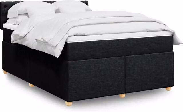 Letto Ibrido vidaXL con Materasso Nero e Struttura in Legno di Pino, Illuminazione Sotto il Letto e Porta USB, L 140 x P 200 cm