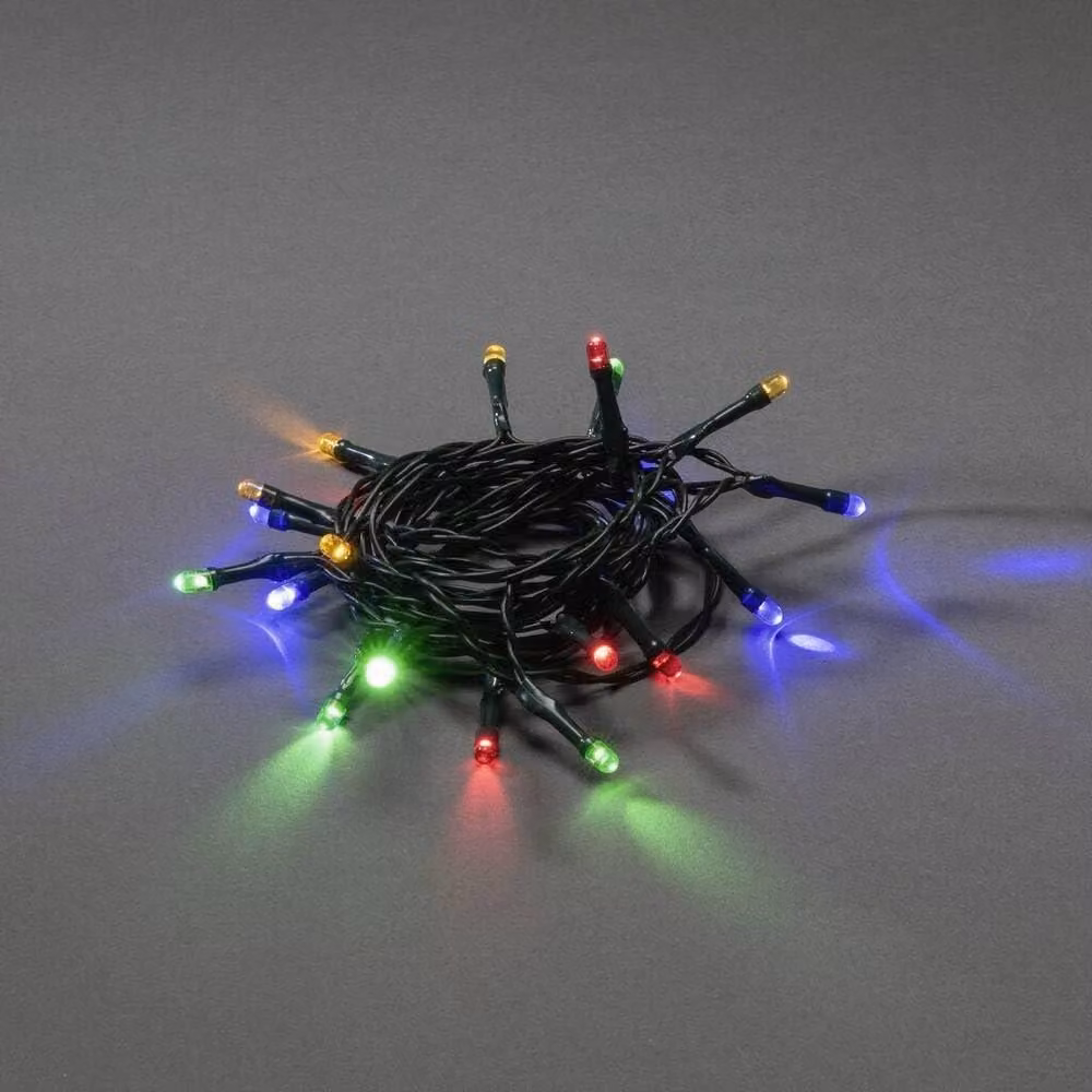 Catena luminosa LED Konstsmide, con interruttore on/off, timer a 6 ore e 10 diodi colorati