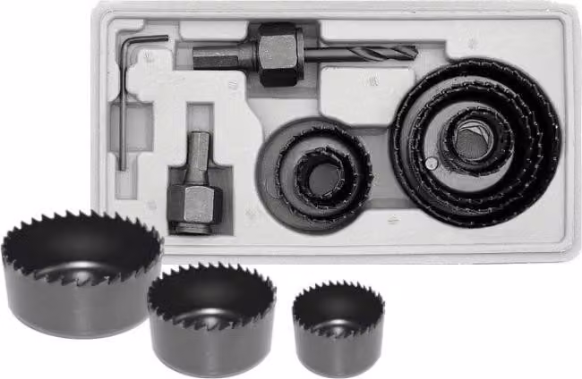 Awtools seghe a tazza per legno / 19-22-25-28-38-44-51-64 mm / set di 11 pezzi
