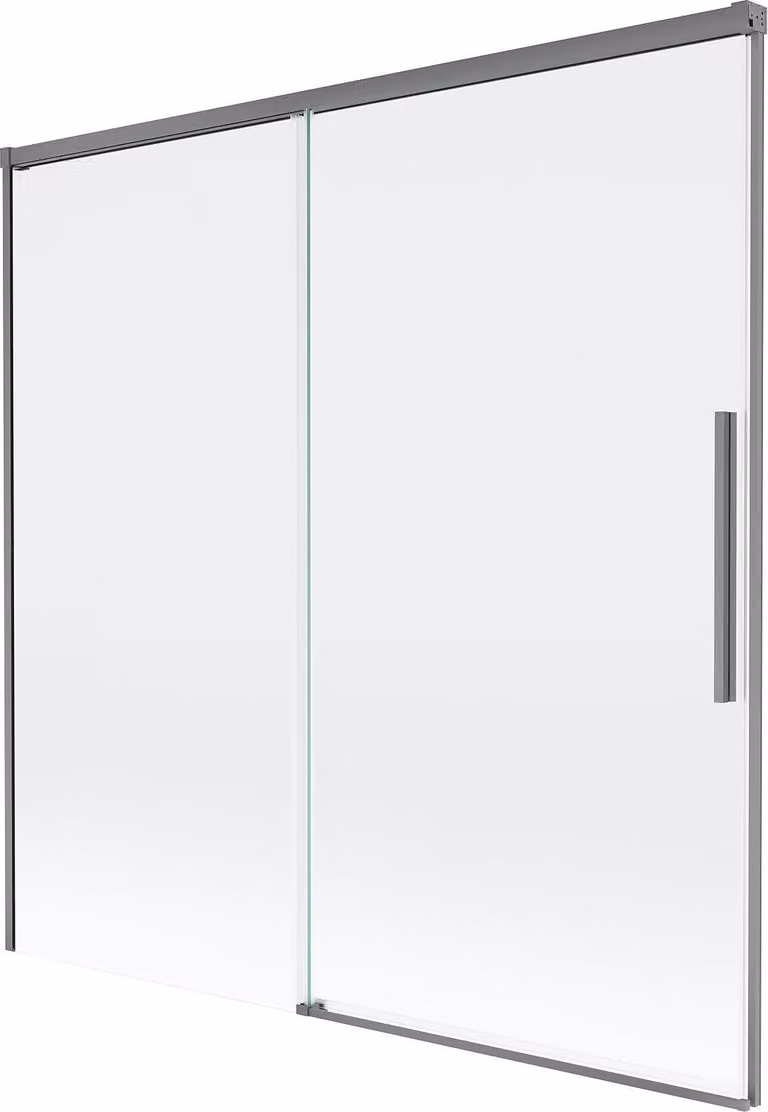 Mexen Rox paravento per vasca da bagno a 2 ante scorrevole 160 x 150 cm, trasparente, gun metal - 8C9-160-001-95-00