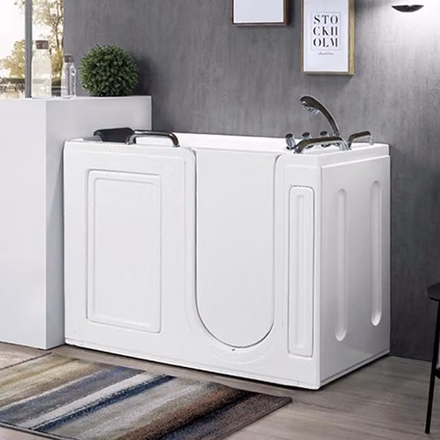 Vasca da bagno con sportello laterale per anziani e disabili Feridras Ghibi colore bianco L: 133 cm, P: 101 cm, H: 67,3 cm, apertura a destra