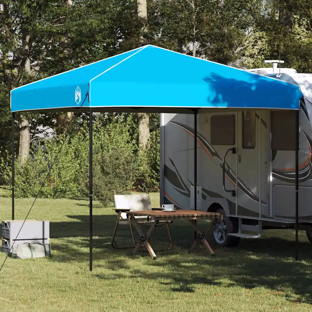 vidaXL Tenda Gazebo in Tessuto Blu L/P/H: 243 x 243 x 251 cm