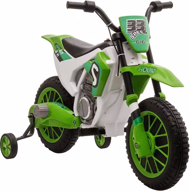 Moto Cross Elettrica XYLO per Bambini 3-5 Anni, 12V, Verde – 1